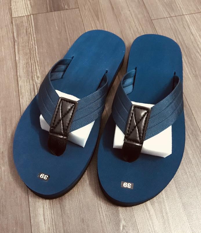 Dép xỏ ngón nam nữ đế xốp quai dù 3 sọc, size 36-44, đầu tròn - Slipper, Đế Bằng DéP Cao Su Đồng dép dsq tông 3