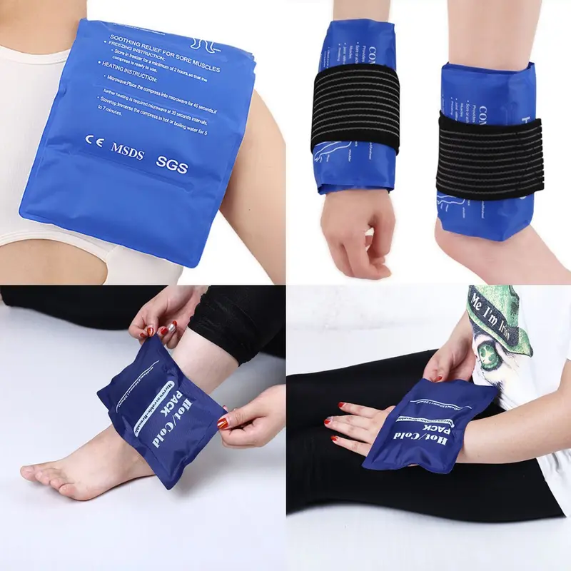250/500g kantong es profesional perjalanan luar ruangan portabel Hot and cold gel Untuk menghilangkan cedera olahraga 5