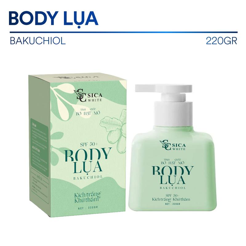 Kem Sica White, Body Lụa Vòi Xịt 220gr - hỗ trợ sáng hồng da, Skincare Nữ Dưỡng Body Lotion