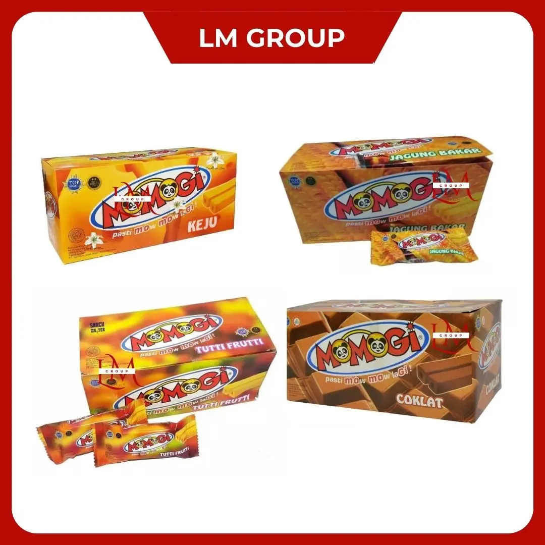 MOMOGI Coklat/Jagung Bakar/Keju/Tutti Fruitti/Capuccino - Isi 20pcs @5gr LM Snack