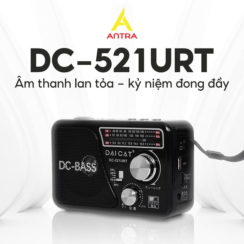  Đài Radio WAXIBA 521URT bắt sóng khỏe nghe nhạc MP3 pin khô xuất xứ INDONESIA 