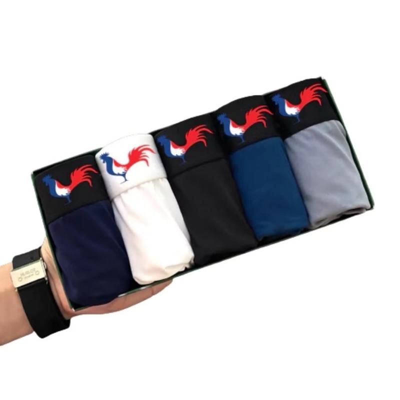 Combo 5 Quần sịp nam đùi boxer xịn sò, chất thun mát cao cấp hàng Việt Nam, có logo con Gà trống xịp đùi nam 7
