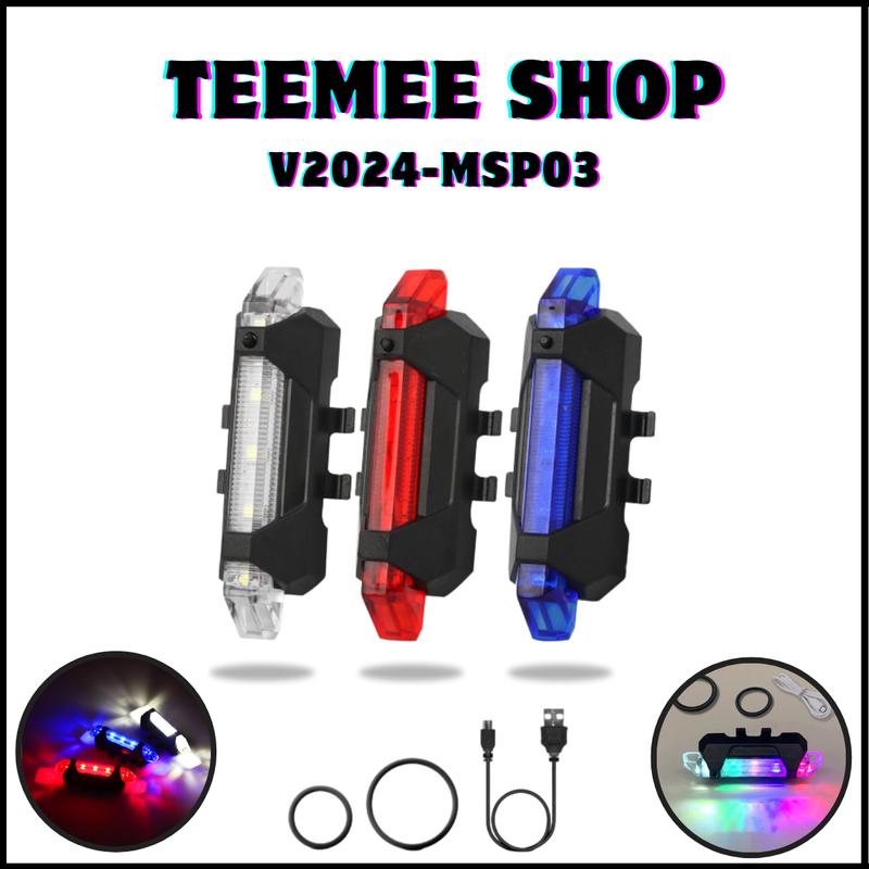 Đèn LED di động gắn xe nhiều chế độ màu sắc pin trâu cáp sạc USB MSP03