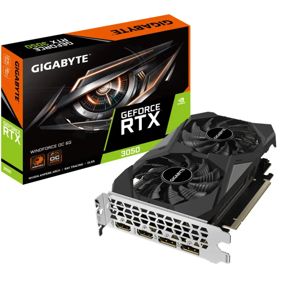 VGA Card Màn Hình Gigabyte GeForce RTX™ 3050 WINDFORCE OC 6G I Chính Hãng | Bảo hành 36 tháng