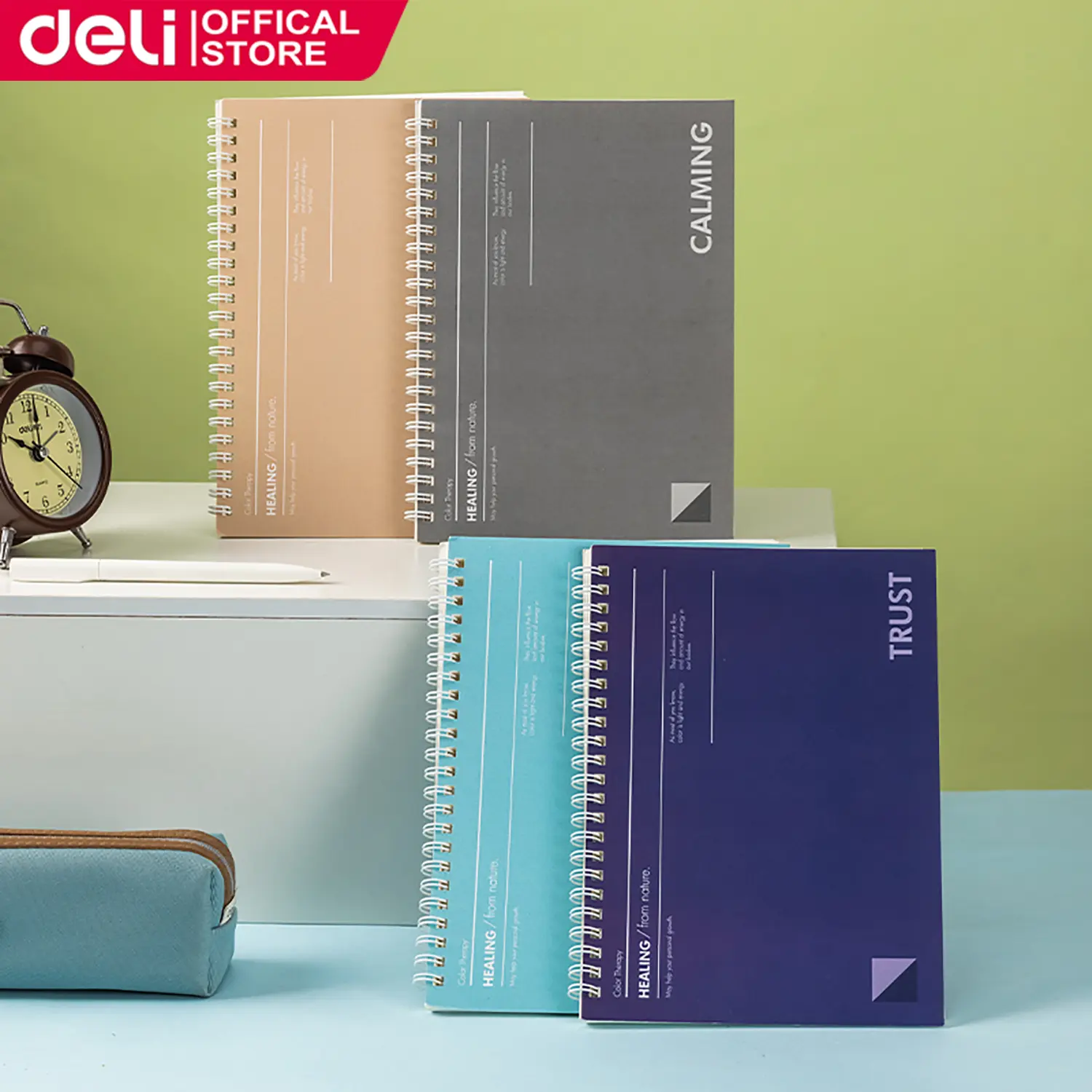 Notebook Imprint Deli 1Pc(Random) EN064 A5 60 Sheets Spiral Notebook (Imprint) for ...