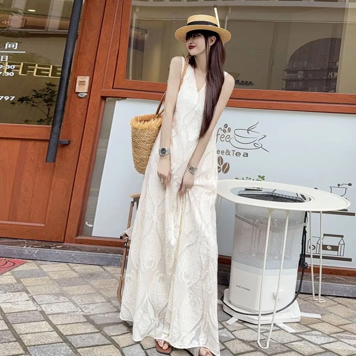knee length dresses for ladies LONG SLEEVE SHIRT DRESS+VEST (2 PIECES) – NO STOCK PARIS