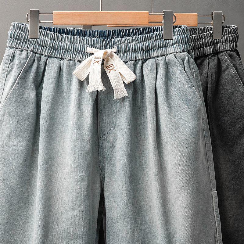 Quần Thường Ngày Cho Nam, Phong Cách Mỹ, Quần Short Denim Mỏng Mùa Hè, Hợp Xu hướng, Ins Dễ Phối Đồ, Dáng Rộng Vừa Vặn, Có Thể Mặc Ngoài Trời Menswear 1