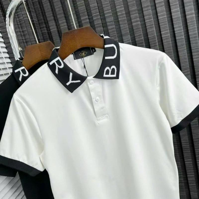 Áo phông cộc tay có cổ Bờ Bờ Rờ cá sấu chất cotton dày dặn 0