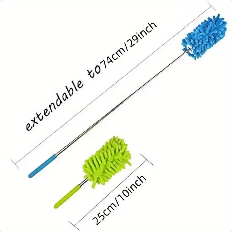 Retractable Duster, 3 Counts Washable Manual Dust Removal Brush, Cleaning Tool for Cleaning Computers, Air Conditioners, Homes, Offices 1