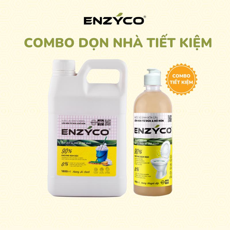 Combo Làm Sạch nước lau sàn 1.9L và nước tẩy bồn cầu 500ml nuoc  ruachen