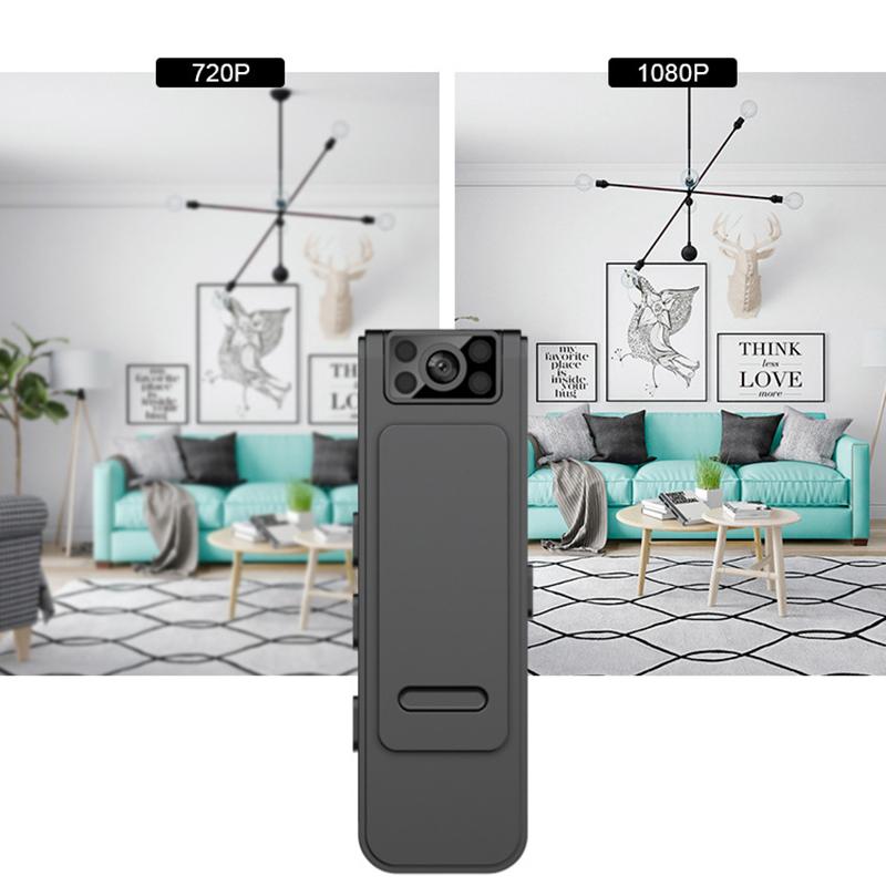 Máy ảnh bỏ túi, độ phân giải HD 1080p, Vlog và Mini Camera thể thao, có từ tính, kẹp lưng, thích hợp cho mũ bảo hiểm, du lịch, xe đạp và sử dụng lái xe, hỗ trợ thẻ TF 2