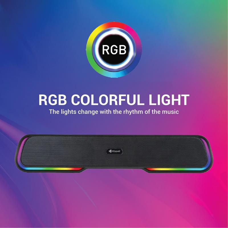 KISONLI Speaker Portable Wireless Bluetooth LED-913 Stereo Bass Effect With Super Bass 3