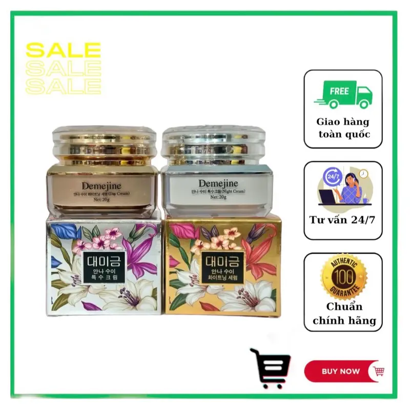 Cặp kem face Demejine ngày đêm Skincare Làm Đẹp Da Chăm Sóc Da dưỡng ẩm