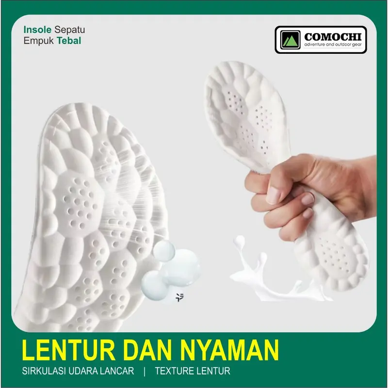 Rush n Run 1 Pasang Insole Sepatu Premium Sol Spatu Kaki Arch Support Insole High Quality Putih Shoe 2