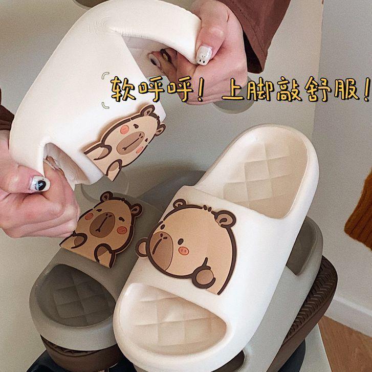 Dép EVA Capybara, Thời Trang Phong Cách Hàn Quốc, Dành Cho Nam Và Nữ, Dép Đôi, Thiết Kế Hoạt Hình, Dép Đế Mềm, Có 4 Màu, Cỡ 34-47 5