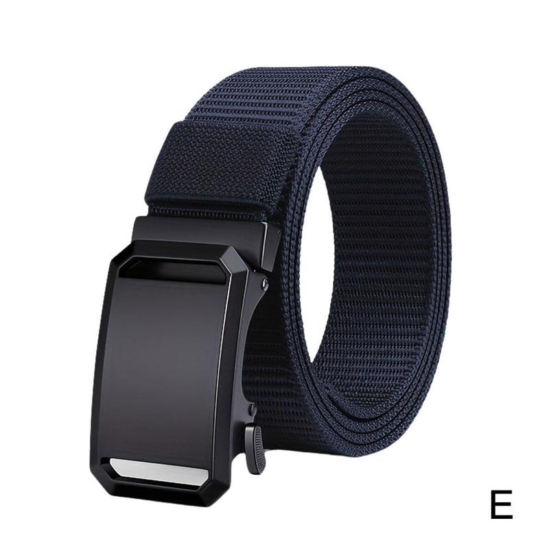 Product Introduction of Casual Men's Belt Canvas Belt Toothless Automatic Buckle Tactical Belt Training Belt Military I1M6 40