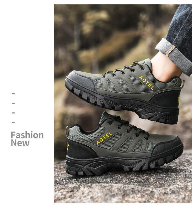 Product Introduction of 2024 New Men's Sneaker Hiking Shoes Casual All-Match Travel Labor Protection Leather Shoes Outdoor Work Wear-Resistant Men's Shoes 16