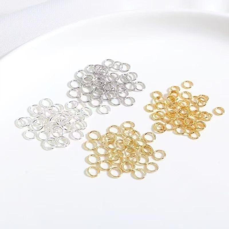 [NEW] 100 khoen vàng bạċ 6mm làm vòng tay lắc tay DIY 0