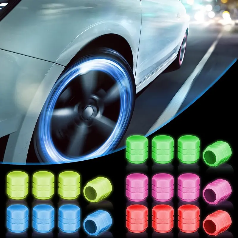 Tutup Pentil Ban Mobil Motor Neon Luminous Valve Cap Glowing 4 pcs 0