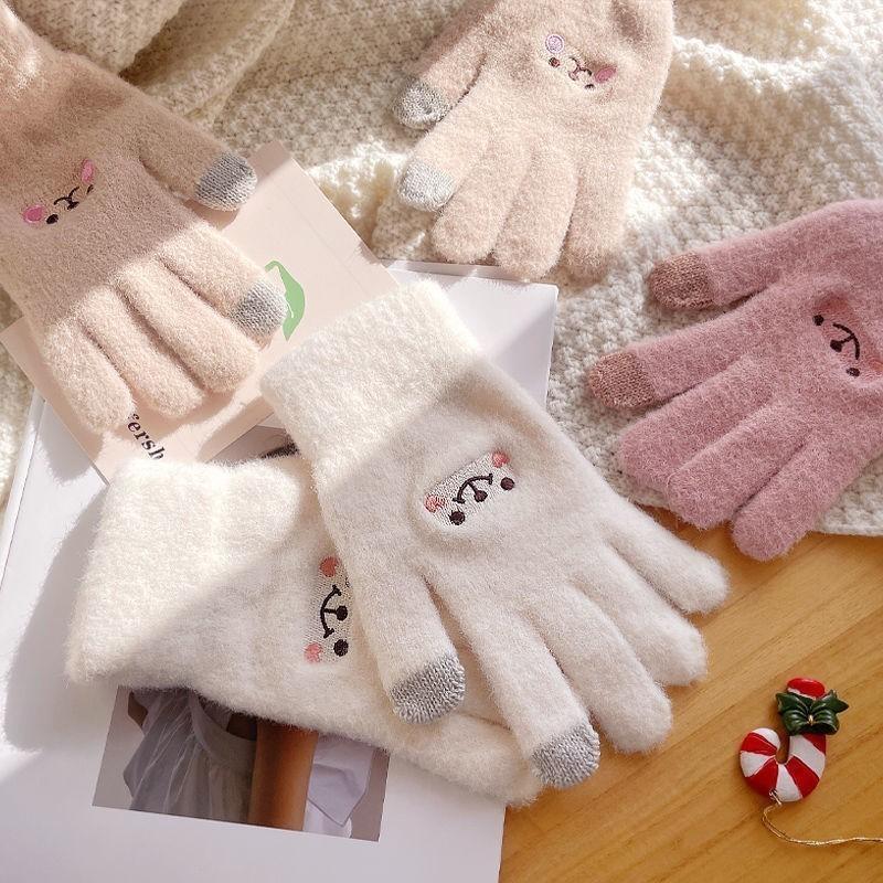 Găng tay len, bao tay len nữ AAA iLita ngón tay chạm màn hình cảm ứng dày giữ ấm chống nắng Touchscreen Gloves
