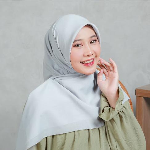 LEYA -  ANNITA PREMIUM VOAL PLAIN SCARF WITH ZIPLOCK UKURAN 115x115 5