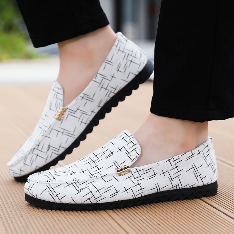 Giày Vải, Giày Nam, Phong Cách Hàn Quốc, Giày Beanie Hợp Xu hướng Giày Thường Ngày Giày Lười, Giày Vải Bắc Kinh Cũ, Dành Cho Nam, Hàng Mới Về 2024 Shoes 5