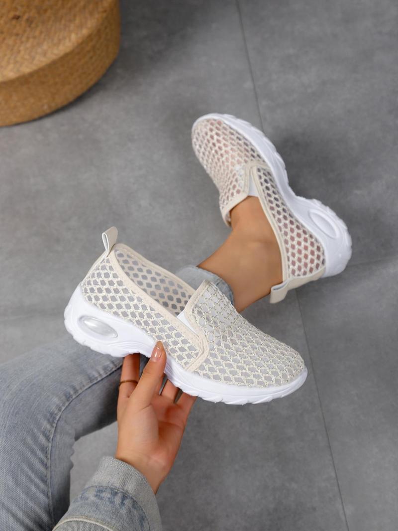 Product Introduction of Women's Fashionable Breathable Mesh Slip on Sandals, Casual Comfortable Sandals for Summer, Lightweight Breathable Shoes for Daily Wear, Girl 9