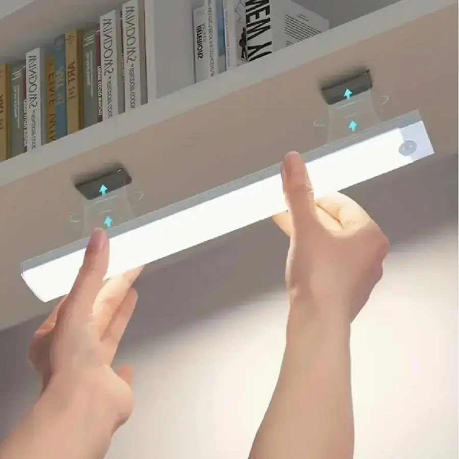 Under Cabinet Light, Wireless Motion-Sensor LED Light Bar, Rechargeable Magnetic Night Light for Corridor Kitchen Cabinet Stairs Hallway Wardrobe Home Room Decor, LED Lights Bedroom