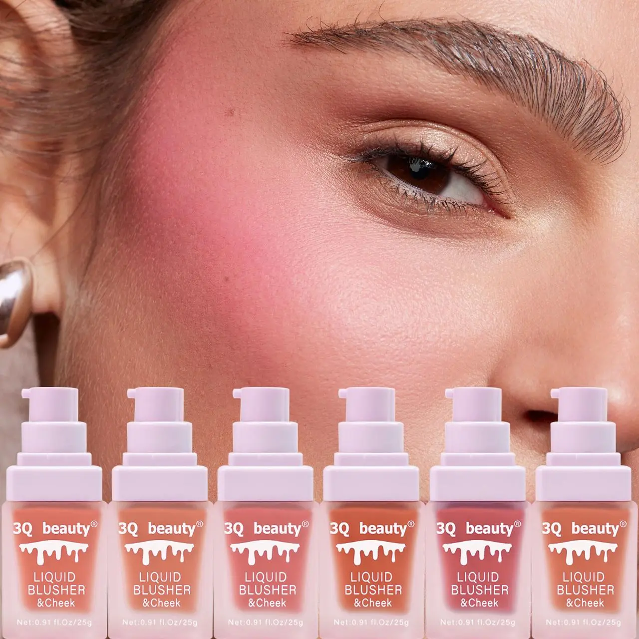 2 in 1 Blush Liquid, 1 Count Long Lasting Blush for Eyes, Lips and Cheeks, Multifunctional Blush for All Skin Types, Makeup