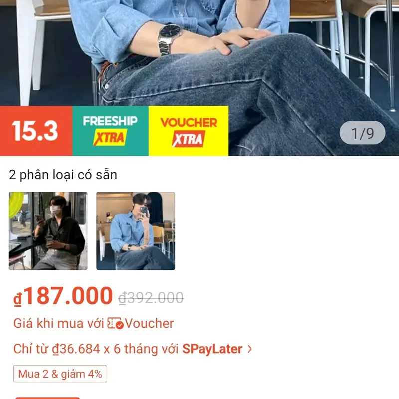 Áo Sơ Mi denim Tay Dài Dáng Rộng Phong Cách Hàn Quốc Thời Trang  Cho Nam 1