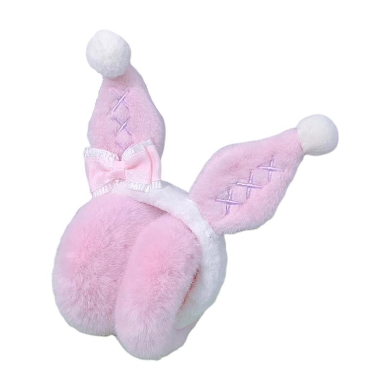 Lovely Earmuff Plush Stuffed Bunny Ear Shape Cute Ear Warmer Unisex Winter Ear Protects Supplies Xmas Present for Kids 1