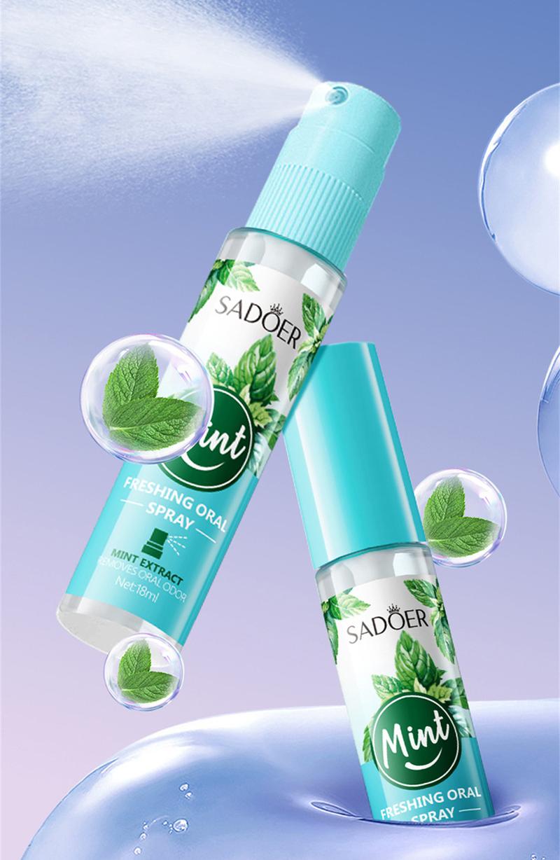Product Introduction of SADOER Mint Fresh Mouth Spray Fresh Breath Lasting Fragrance Eliminating Halitosis Spray Oral Organic Breath Spray Restore Herbal 30