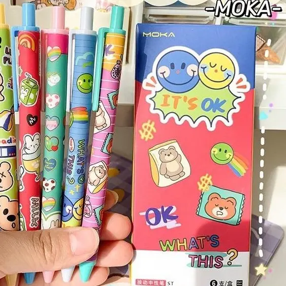 Hộp 6 Bút gel đen siêu đáng yêu BEST SELLER