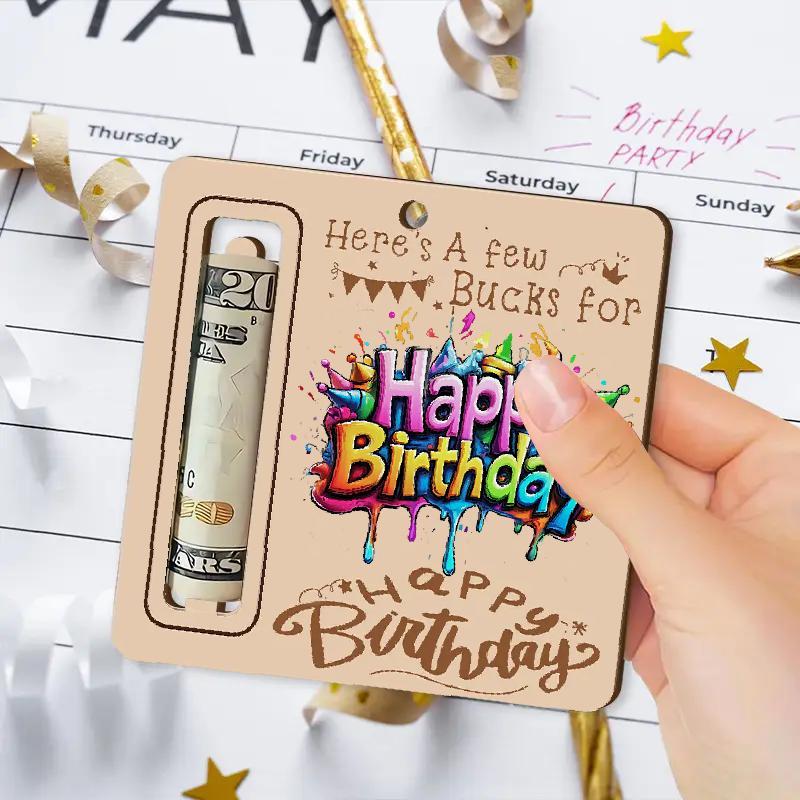 Birthday Cake & Letter Pattern Hanging Tag, 2 Counts/set Birthday Themed Money Holder, Festive Decorations for Vehicles and Family, Surprise Gift for The People Who Are The Birthday Party 4