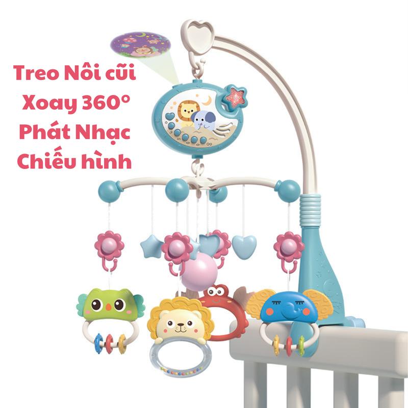 Đồ Chơi Treo Nôi cũi Cho Bé Xoay 360° Phát Nhạc Nhiều Màu Sắc có hộp nhạc Xúc Xắc Taby Toys Kích Thích Thị Giác Cho Trẻ Sơ Sinh Treo Nôi Cho Bé