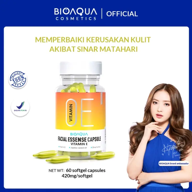 BIOAQUA Vitamin Facial Essense Capsule Vitamin E isi 60 0