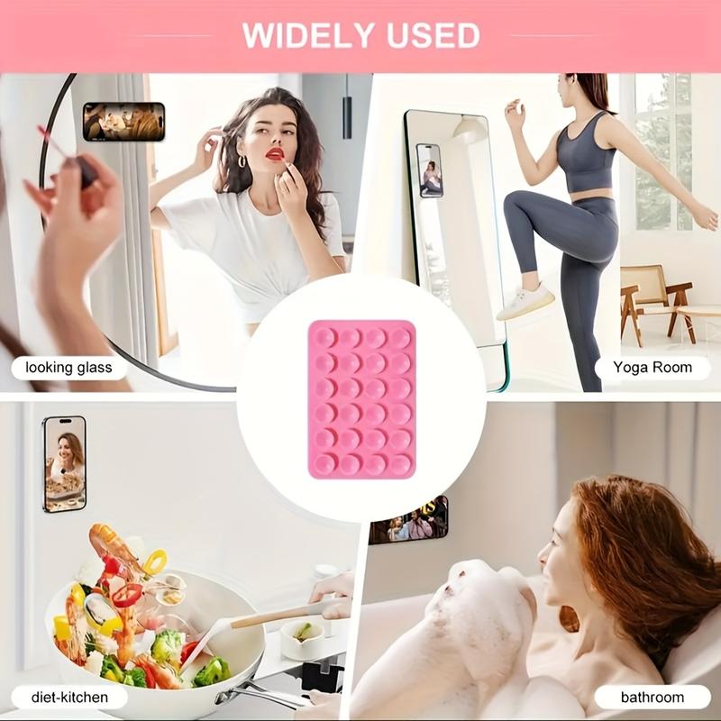 Product Introduction of Tấm Giá Đỡ Điện Thoại Di Động Cốc Hút Silicon, 1 Cái, Kích Thước Nhỏ, Chống Thấm Nước Và Chống Trượt, Thích Hợp Cho Các Mẫu Điện Thoại Thông Minh Thông Dụng, Có Thể Được Sử Dụng Để Vòi Hoa Sen Và Lắp Đặt Tường, Tương Thích Với Nhiều Mẫu 2