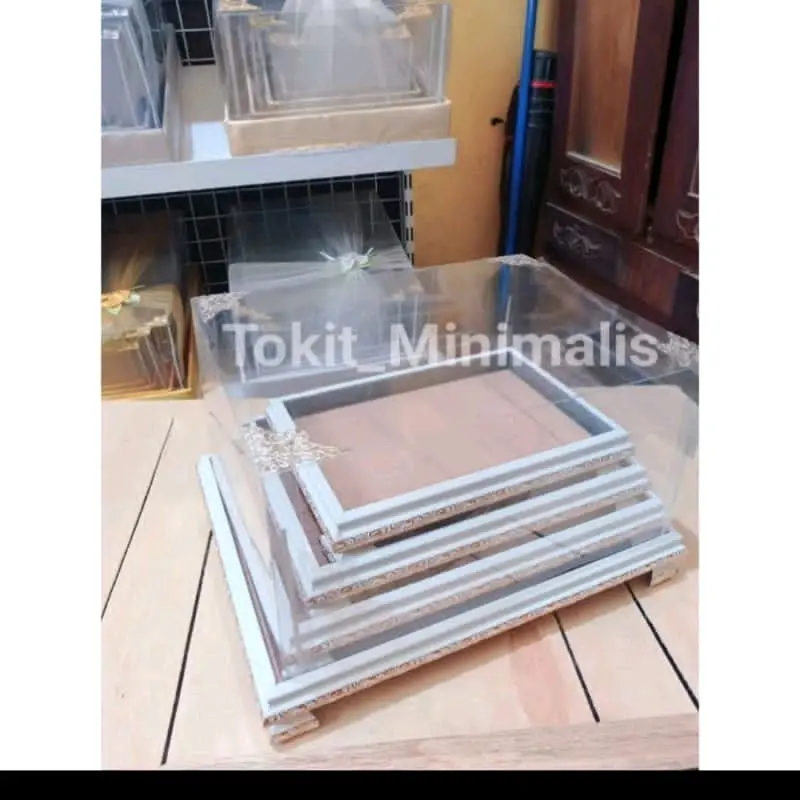 Kotak Hantaran Pengantin Frame Fiber Isi 4 Bok Elegant Tempat souvenir pernikahan kotak seserahan nikah buket wisuda 5