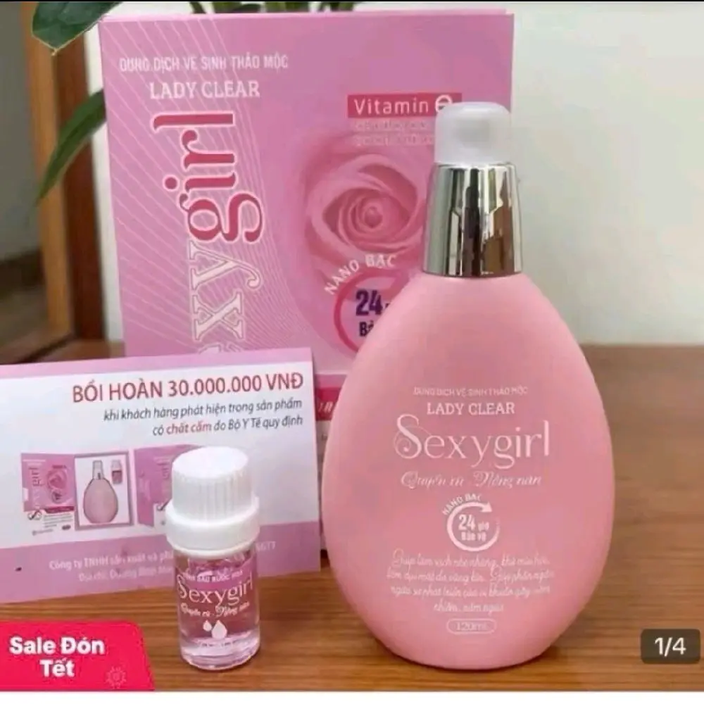 { Tặng nước hoa mini} Sét dung dịch vệ sinh Sexy girl màu hồng siêu thơm women