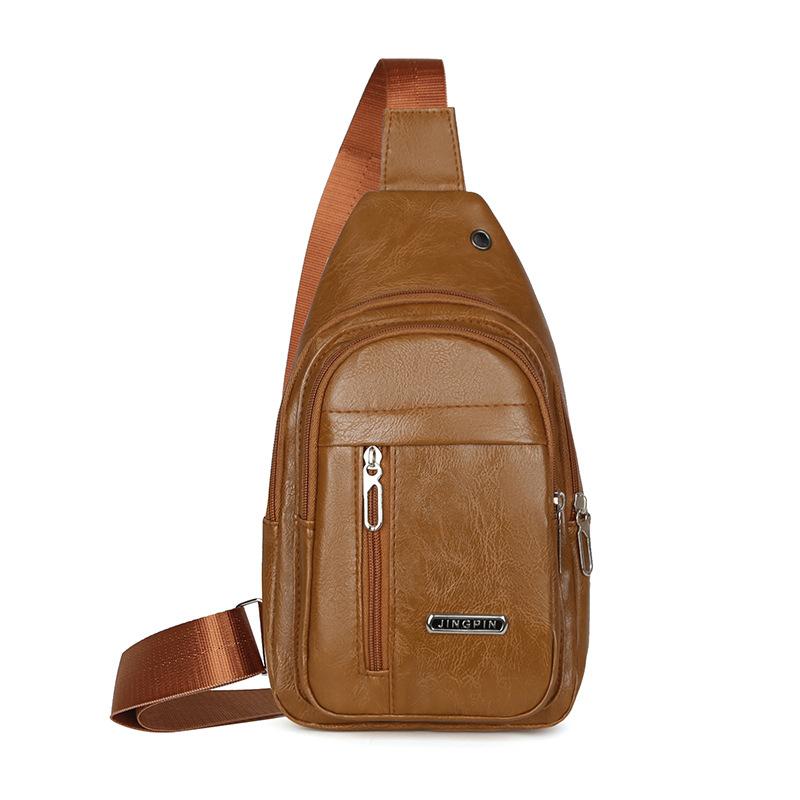 Beg Lelaki, Bahan Pu, Beg Dada, Gaya Trendi, Beg Selempang, Warna ...