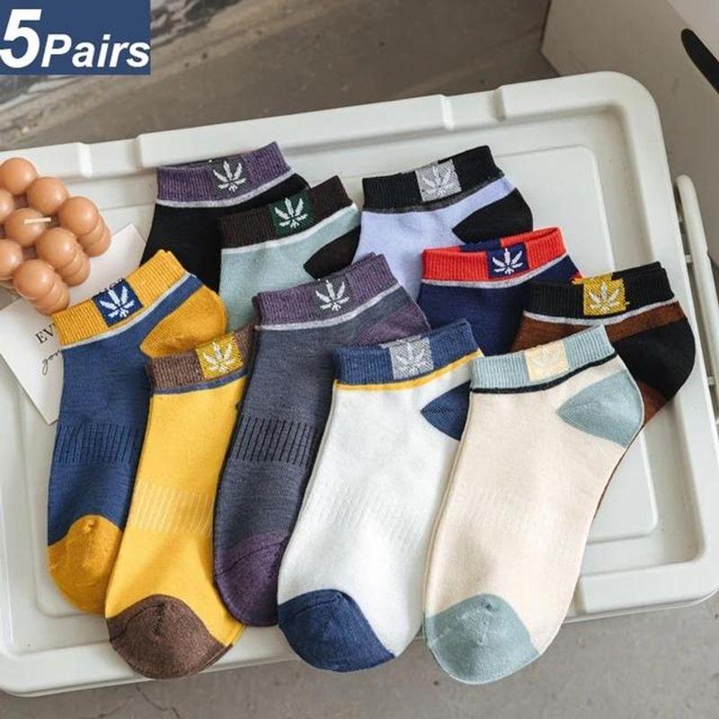 Tất Nam,10 Đôi  Cá Tính, Thiết Kế Hạnh Phúc, Thời Trang, Phong Cách Trung Quốc, In Khối Màu Thường Ngày Tất Công Sở, Hàng Mới Về 7