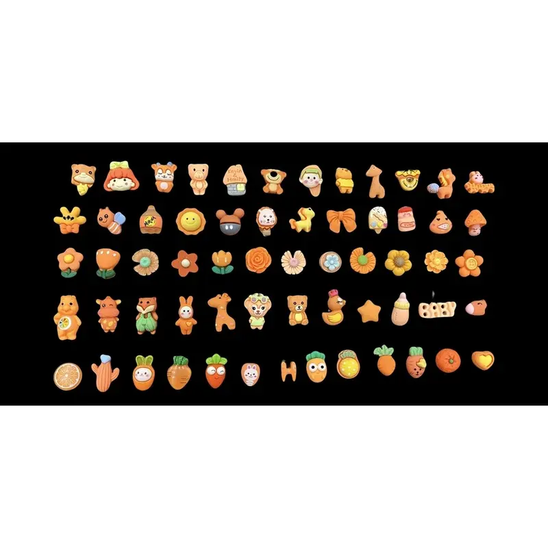 Combo Set 10-15-20 charm,sticker 3D theo màu sắc gắn dép sục,dép cá sấu siêu xinh!! 6