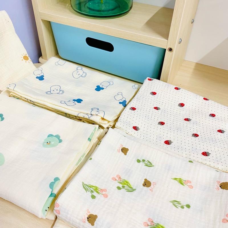Combo 3 Khăn tắm XÔ muslin 2 lớp mềm mỏng nhẹ thấm hút cho bé size 70x100cm mix màu ngẫu nhiên