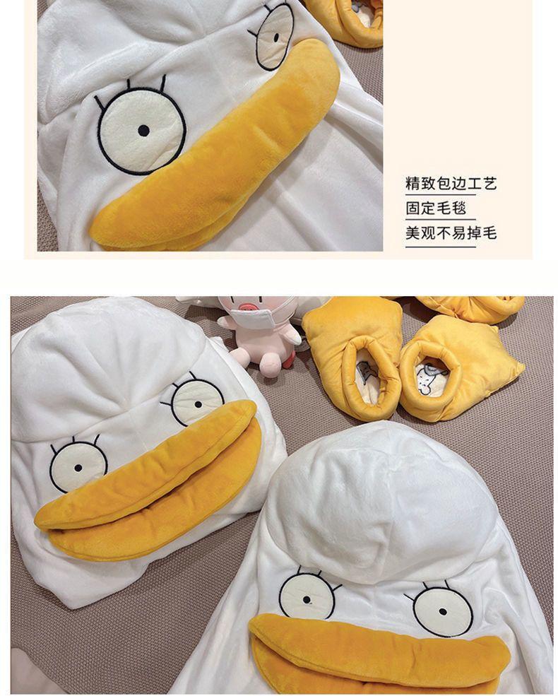 Product Introduction of Bộ Đồ Ngủ Elizabeth, Bộ Sưu Tập Thu Đông, Thiết Kế Vịt Dễ Thương Và Vui Nhộn, Dành Cho Nam Và Nữ, Cùng Phong Cách, Túi Ngủ Cặp Đôi, Váy Ngủ vải nỉ Dày, 2024 15