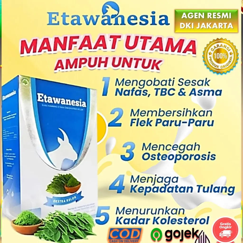 Susu Etawanesia Original Susu Kambing Etawa Terbaik Modern Atasi Sesak Nafas Asma Sendi Tulang Reumatik Kolesterol Pegal Pegal Secara Alami Ekstrak Moringa Rasa Premium Enak Tidak Prengus Lezat