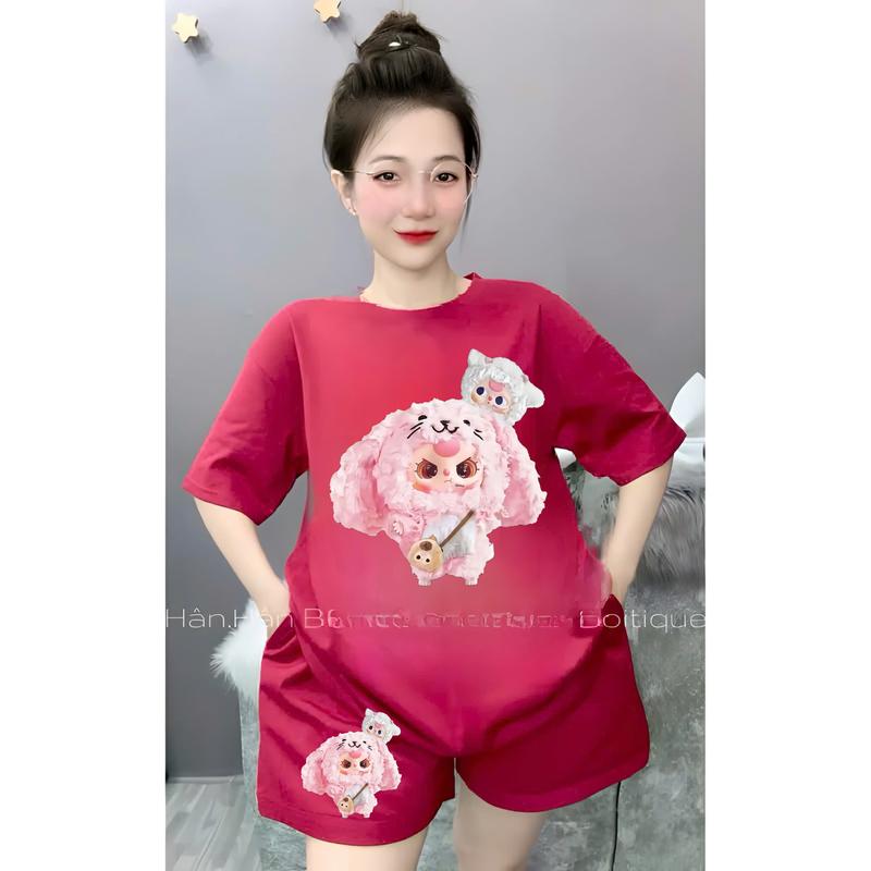 Product Introduction of Sét Bộ Đùi nữ In Hình 5Đ baby Thery from Rộng Dáng Xuông Co Dãn 4 Chiều Giặt Tay Quay Máy Thoải Mái - Áo Nữ - Women 7