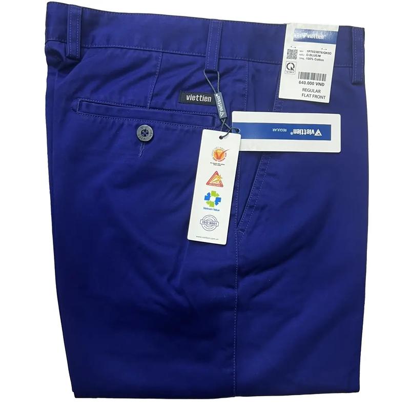 Quần kaki Nam Cao Cấp viettien trơn nhiều màu phom Regular Fit