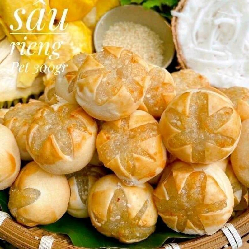 Bánh dừa nướng sầu riêng hủ 12 bánh (300g) Bánh nướng thủ công truyền thống Vị trái cây Food Cake