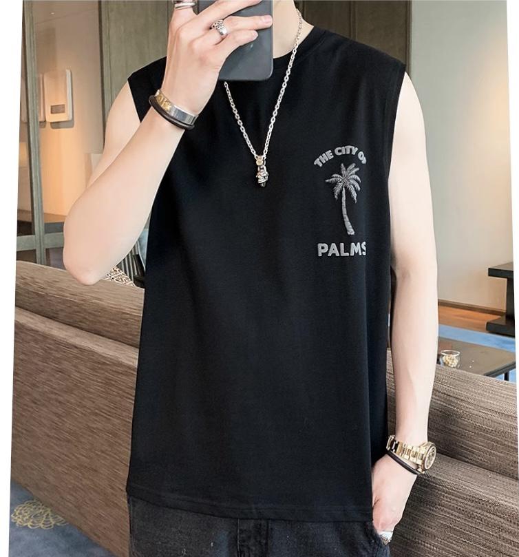 Product Introduction of Áo thun balo tanktop in hình nổi  cây dừa Nam Menswear có thể giặt máy đơn giản 8