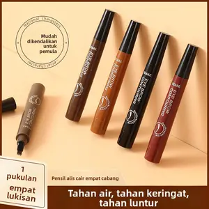 SUAKE Pensil Alis Definisi Jelas Empat Cabang Tahan Lama Tidak Luntur Tahan Air & Keringat Mudah Dikendalikan untuk Pemula